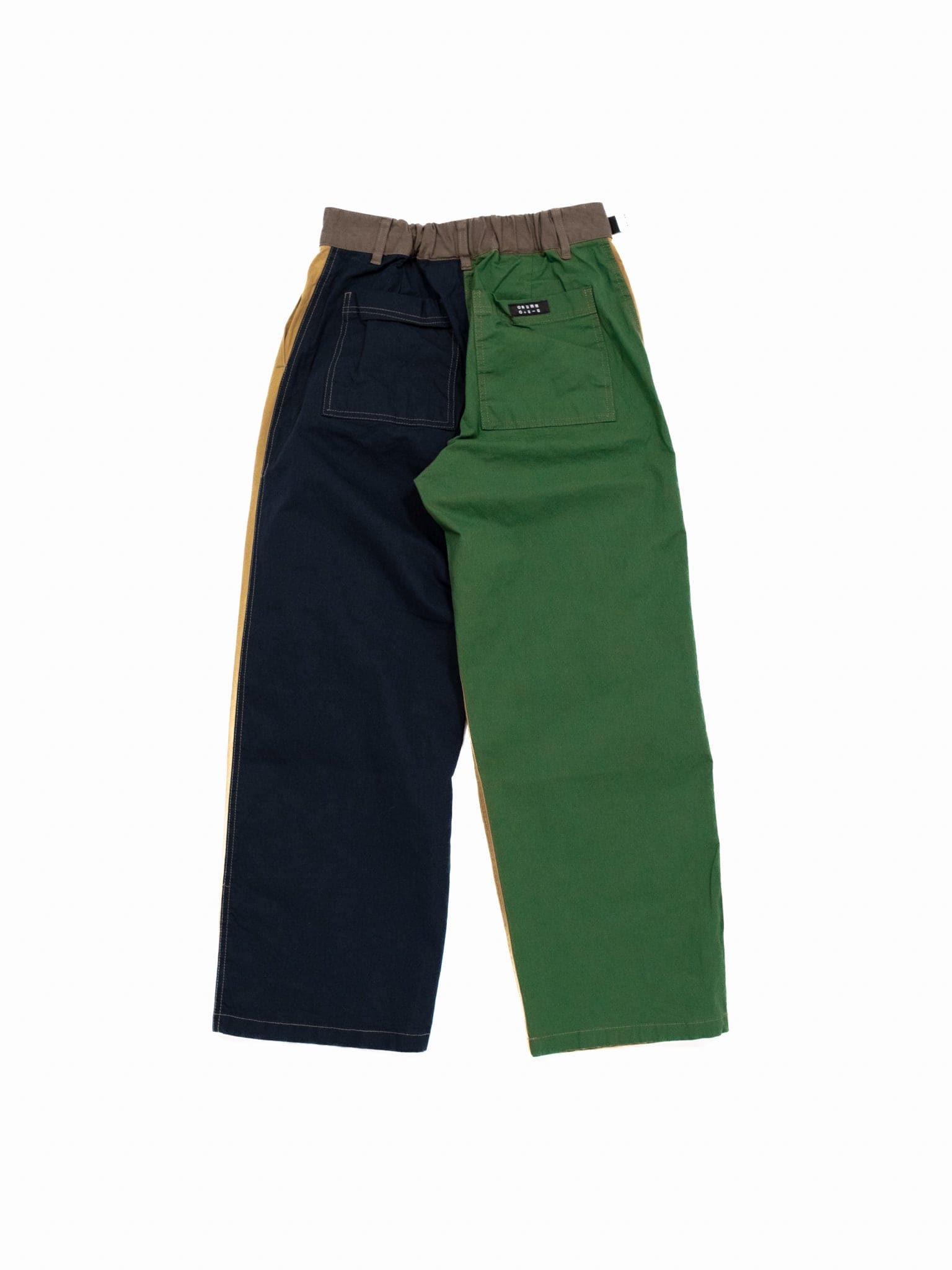 Wide Tuck Pants - Olive Mix