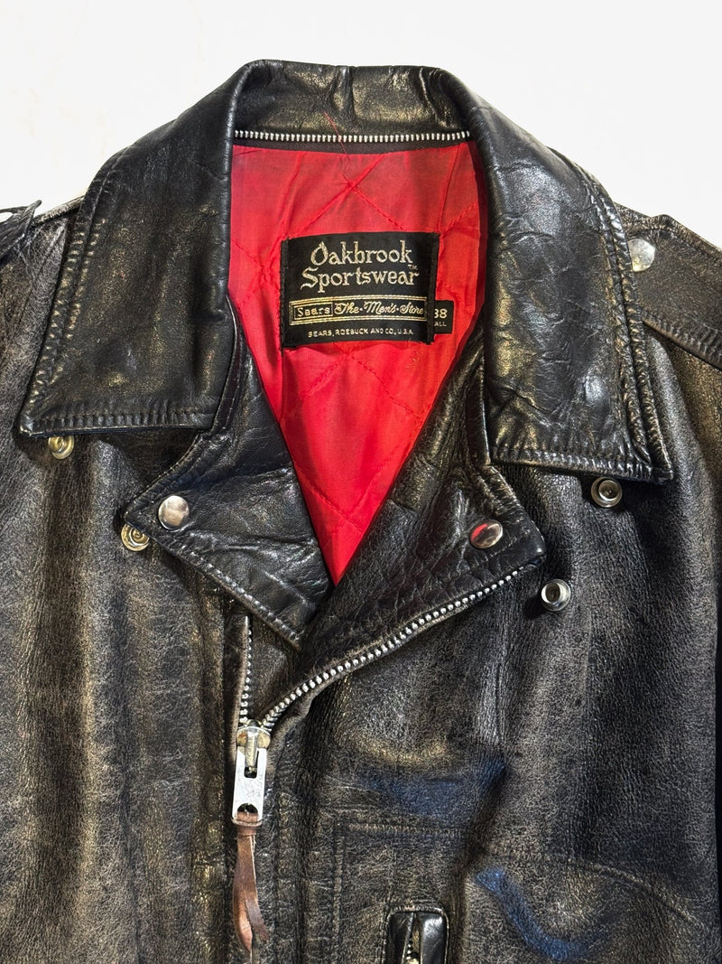 1960s Sears Oakbrook D Pocket Steerhide Jacket - 38L - Lazy Sun