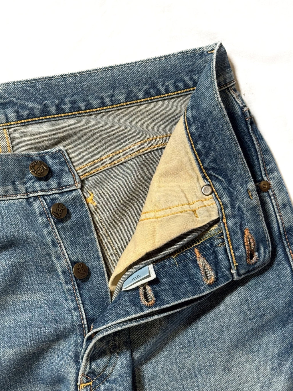 1990s Lee 1954 101B Half Selvedge Reproduction, Made in Japan - 33 x 31