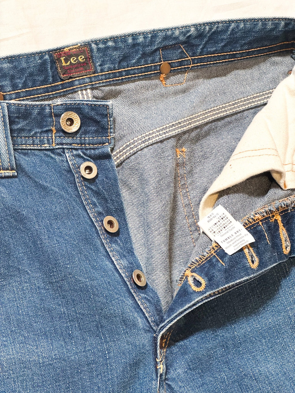 1990s Lee Cinchback 1937 Reproduction Selvedge - 32 x 35.5