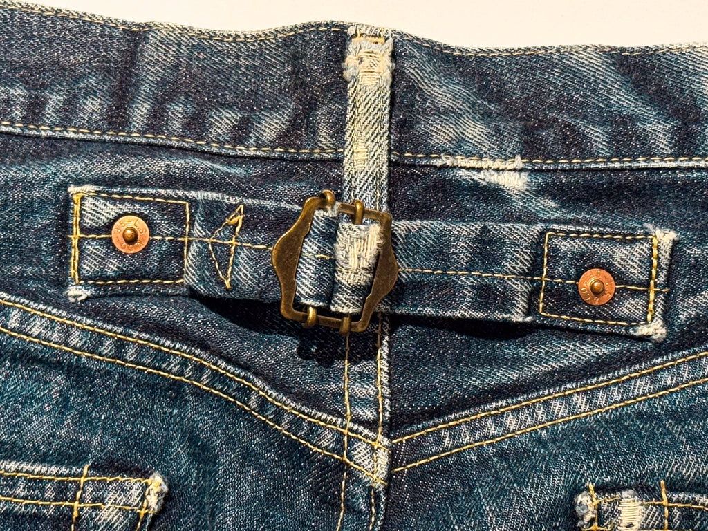 1990s Made in Japan Levi’s 702XX Cinchback Big E Selvedge Denim Jeans - 34x33 (Tagged 34x36)