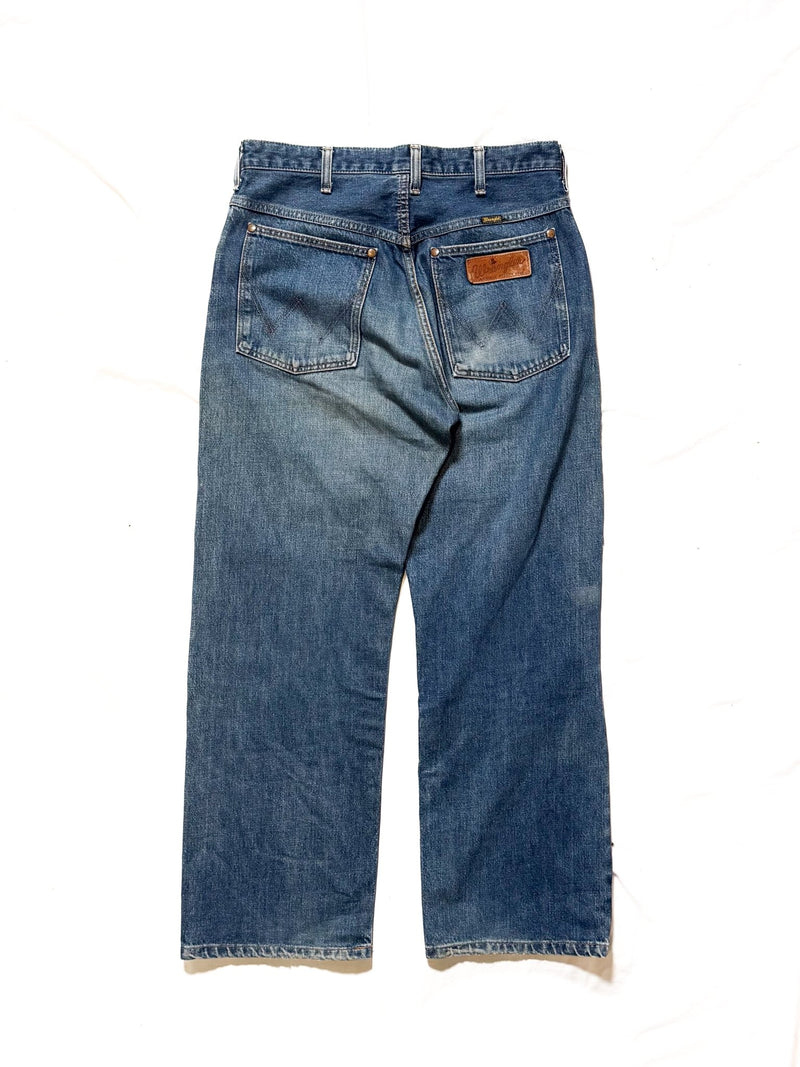 1990s Wrangler Selvedge 11MWZ Reproduction, Wide Leg - 31 x 29 - Lazy Sun