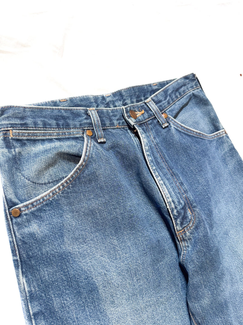 1990s Wrangler Selvedge 11MWZ Reproduction, Wide Leg - 31 x 29 - Lazy Sun