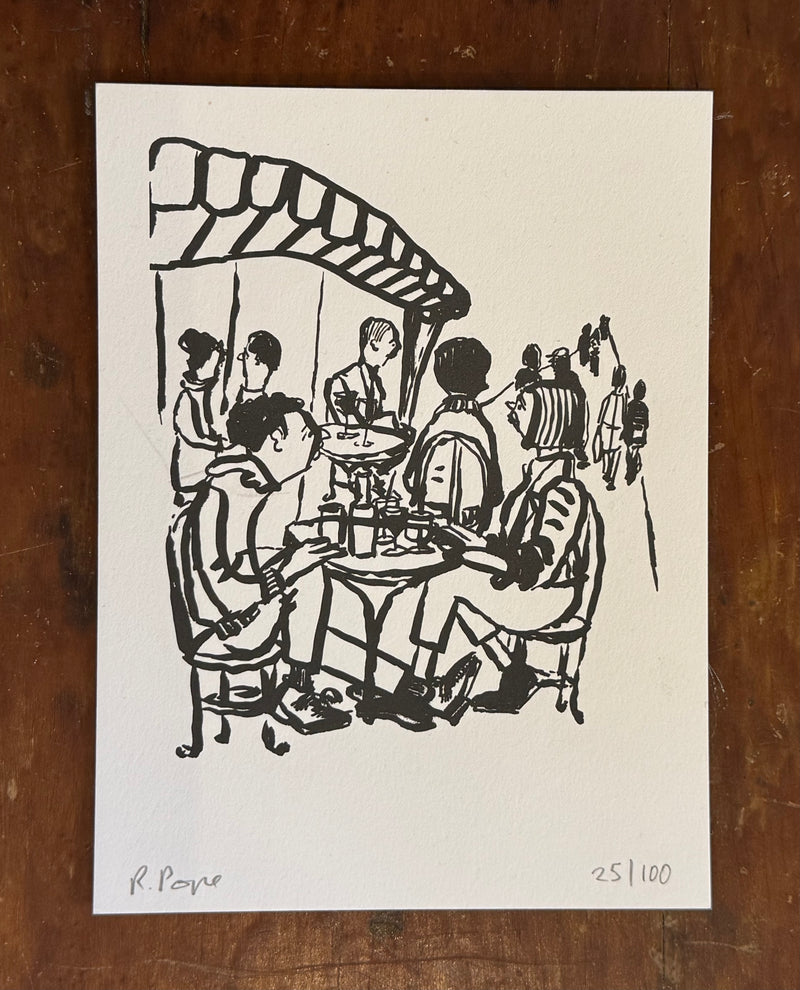 Russ Pope, Paris Drawing #1 - Framed