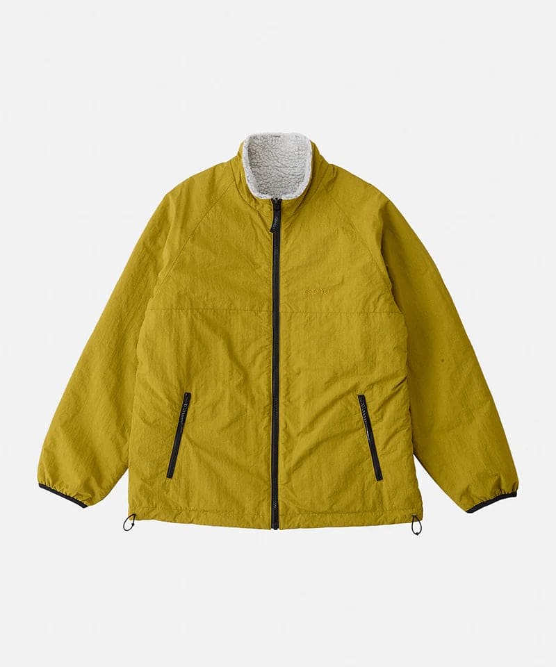 Reversible Sherpa Jacket - Natural / Chartreuse