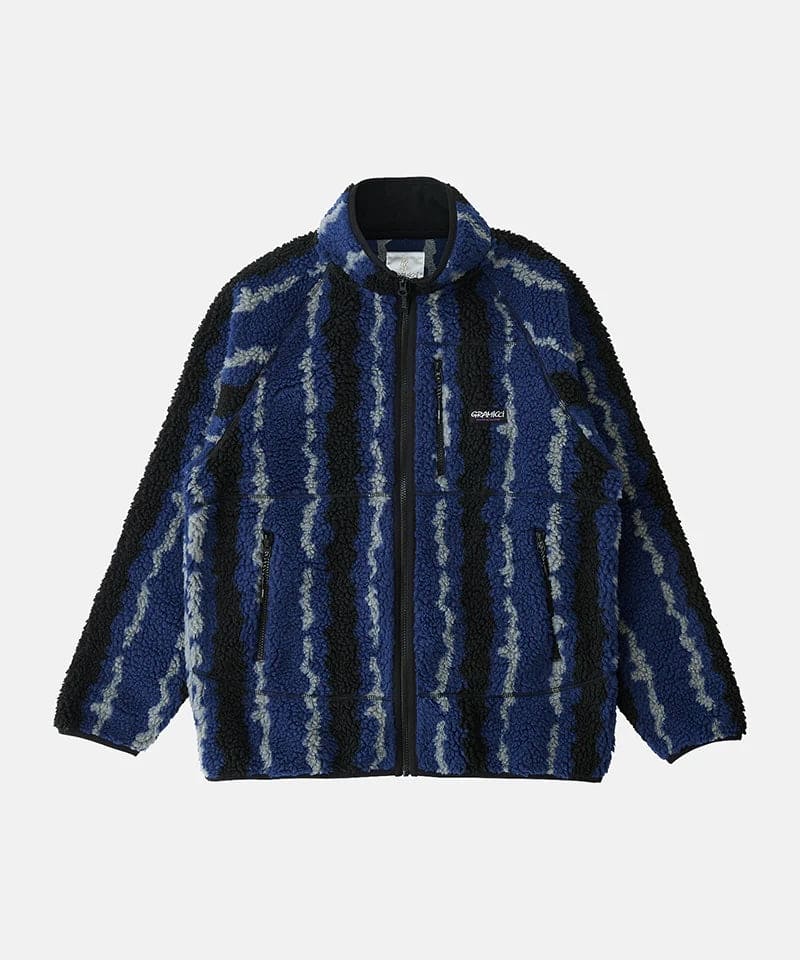 Ripple Sherpa Jacket - Navy Ripple