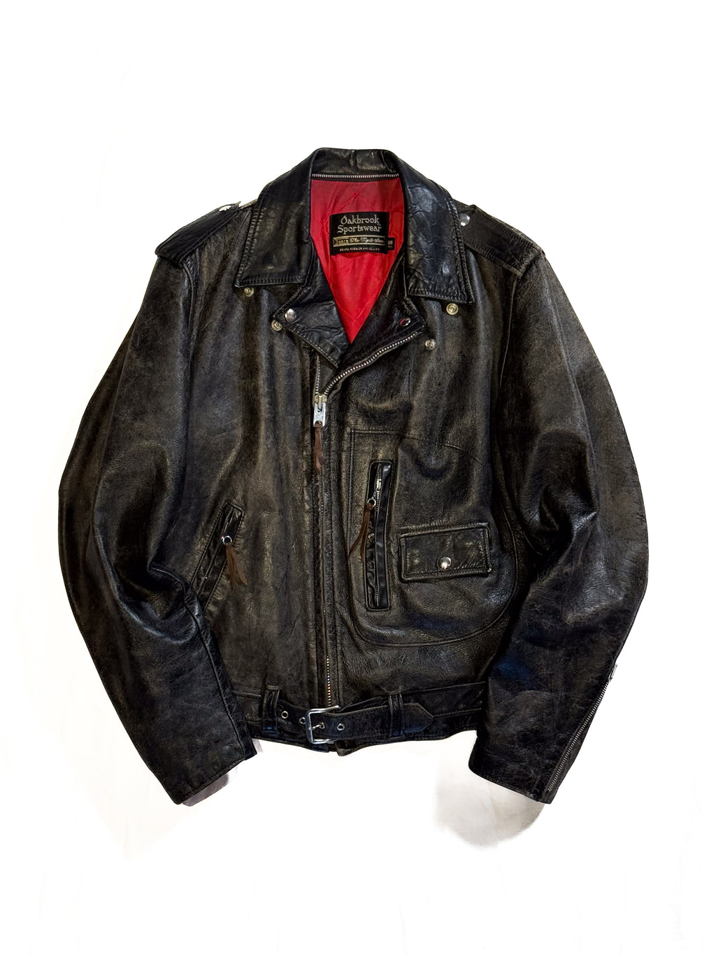 1960s Sears Oakbrook D Pocket Steerhide Jacket - 38L