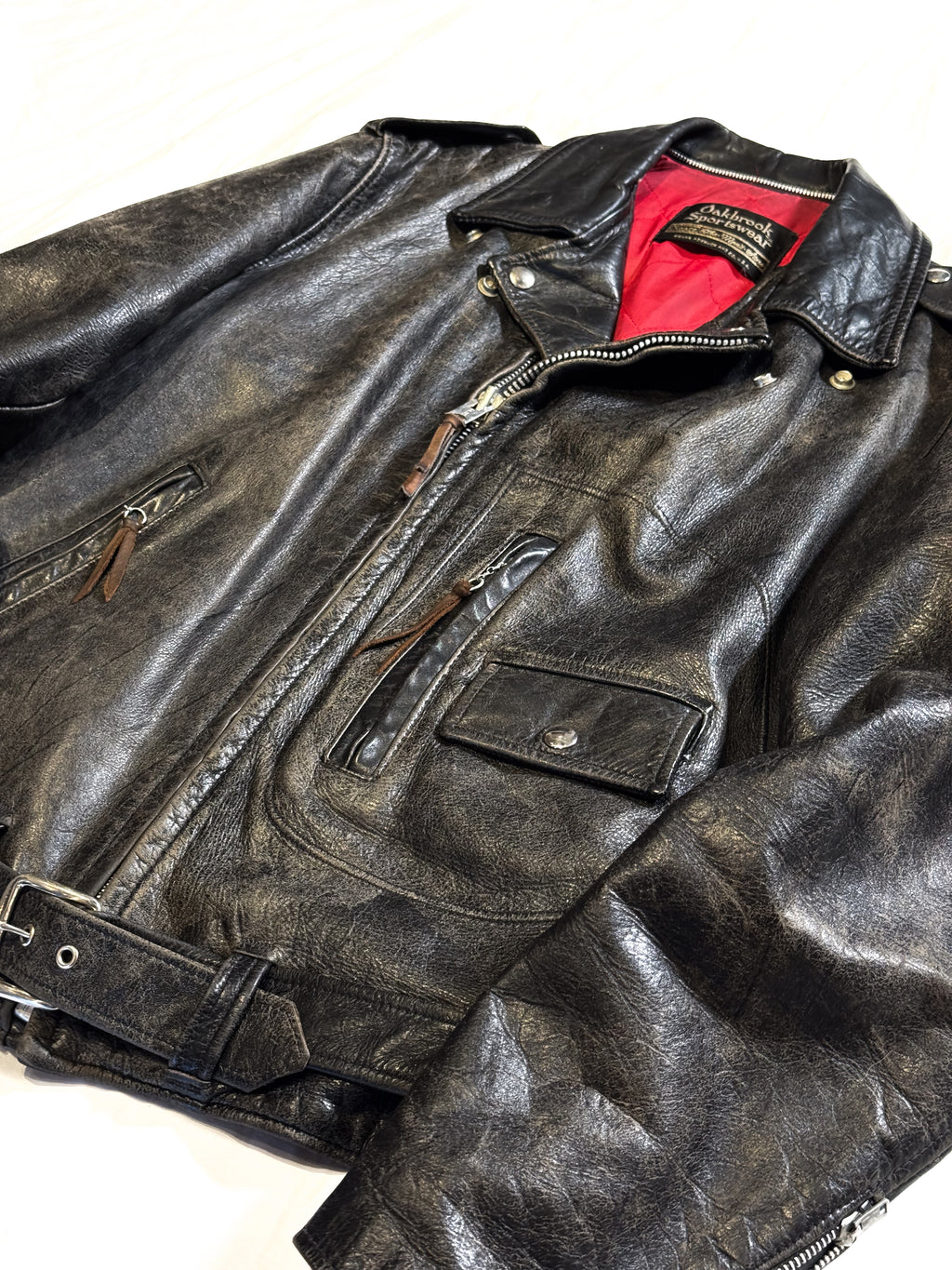 1960s Sears Oakbrook D Pocket Steerhide Jacket - 38L