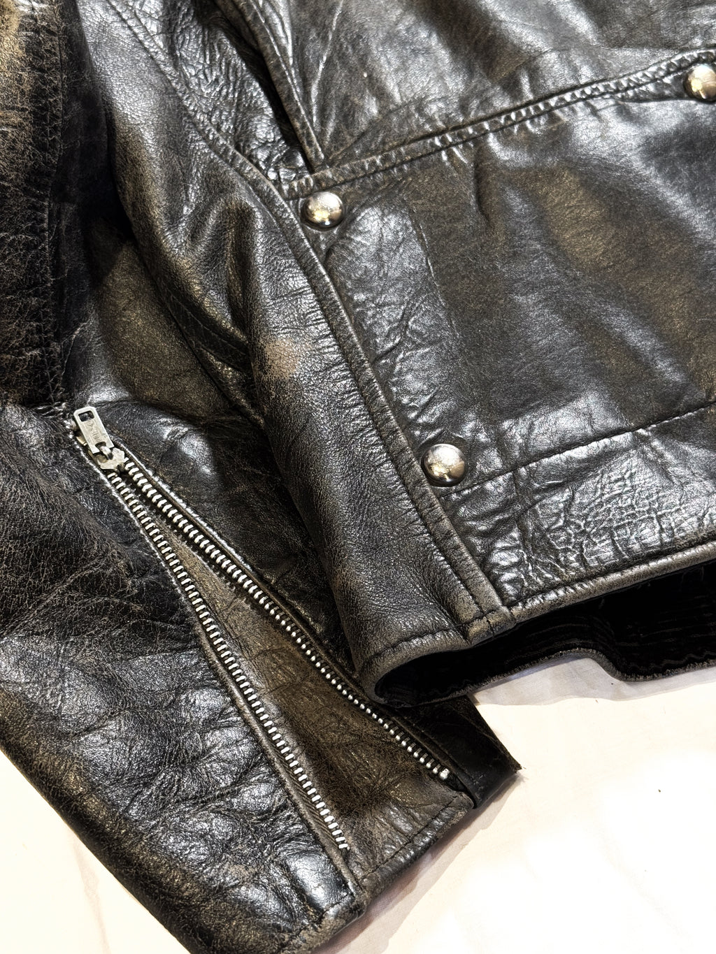 1960s Sears Oakbrook D Pocket Steerhide Jacket - 38L