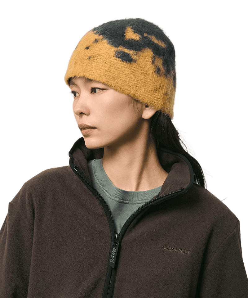 Mohair Splatter Beanie - Safron Splatter