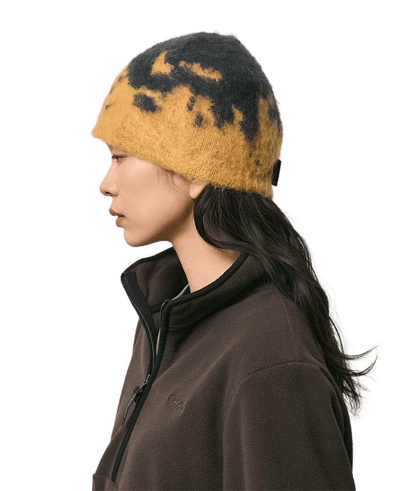 Mohair Splatter Beanie - Safron Splatter