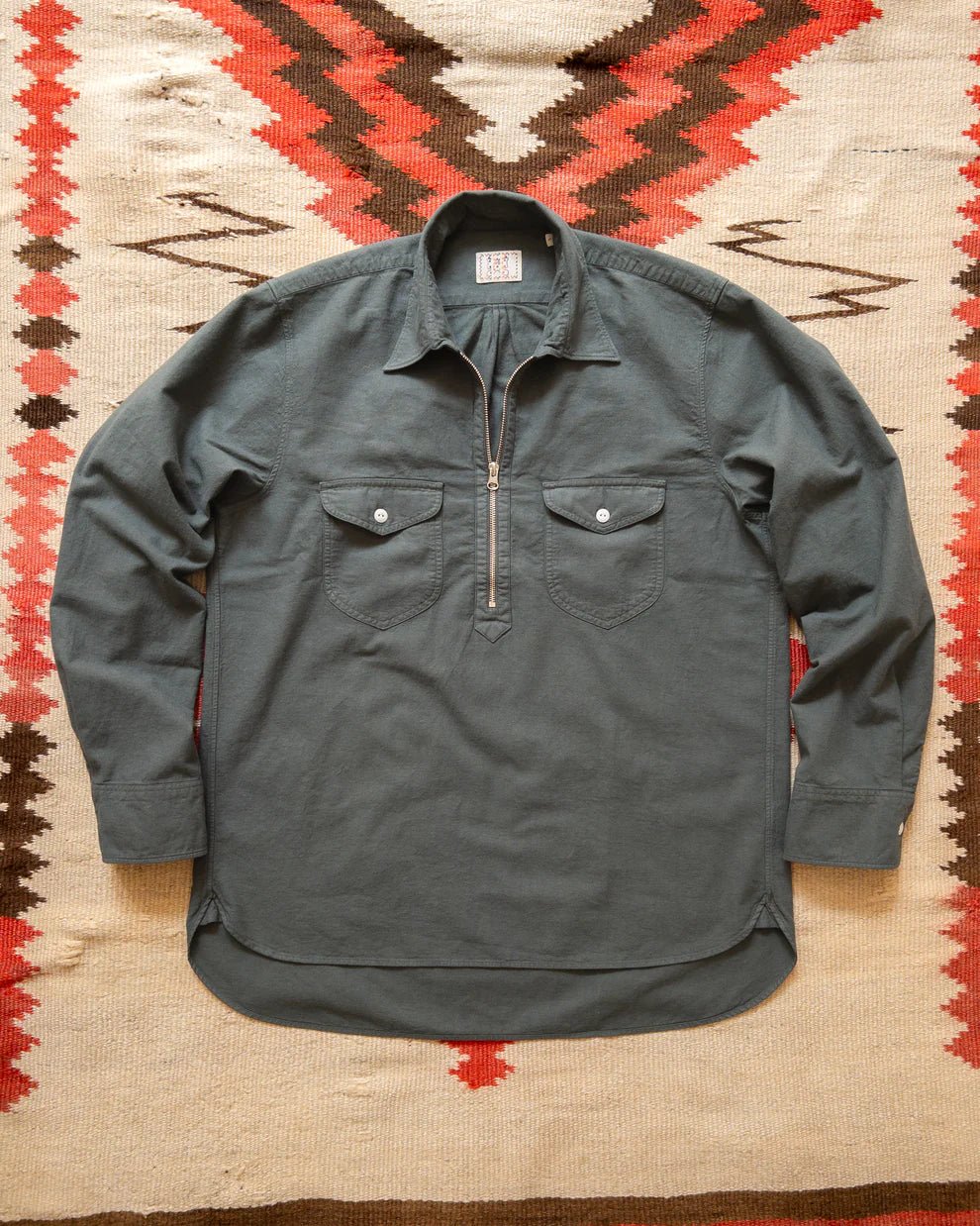 Aertex Half-Zip Shirt - Black