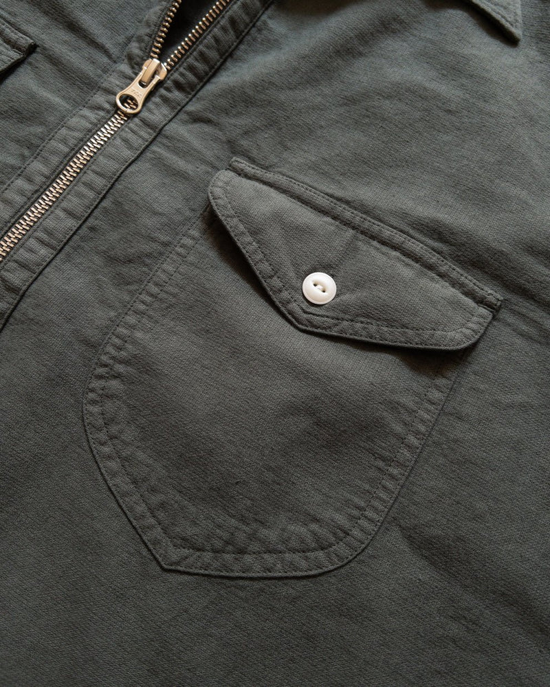 Aertex Half - Zip Shirt - Black - Lazy Sun