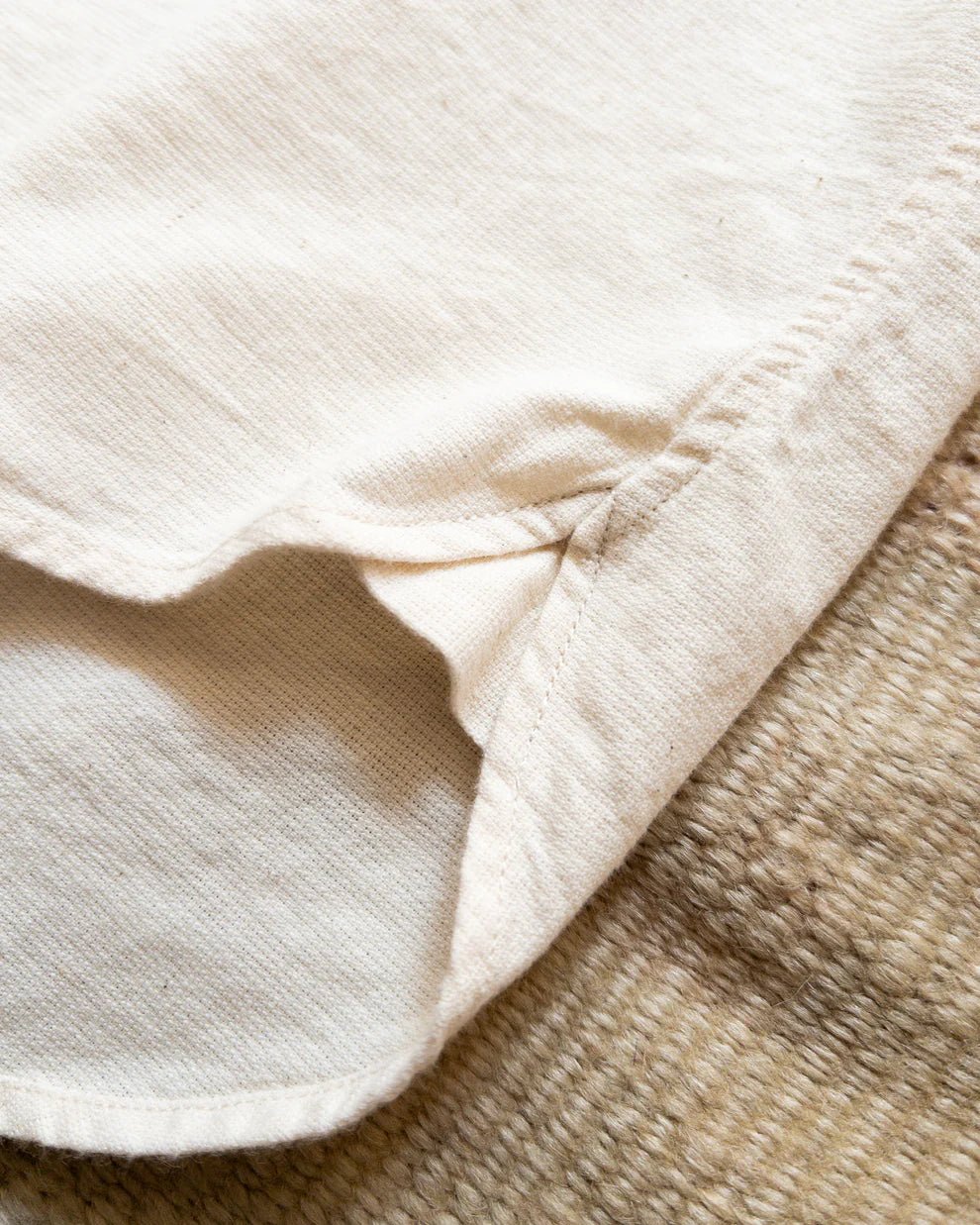 Aertex Half Zip Shirt - Unbleached