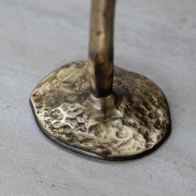 Antique Brass Large Candlesticks - Set of 3 - Lazy Sun