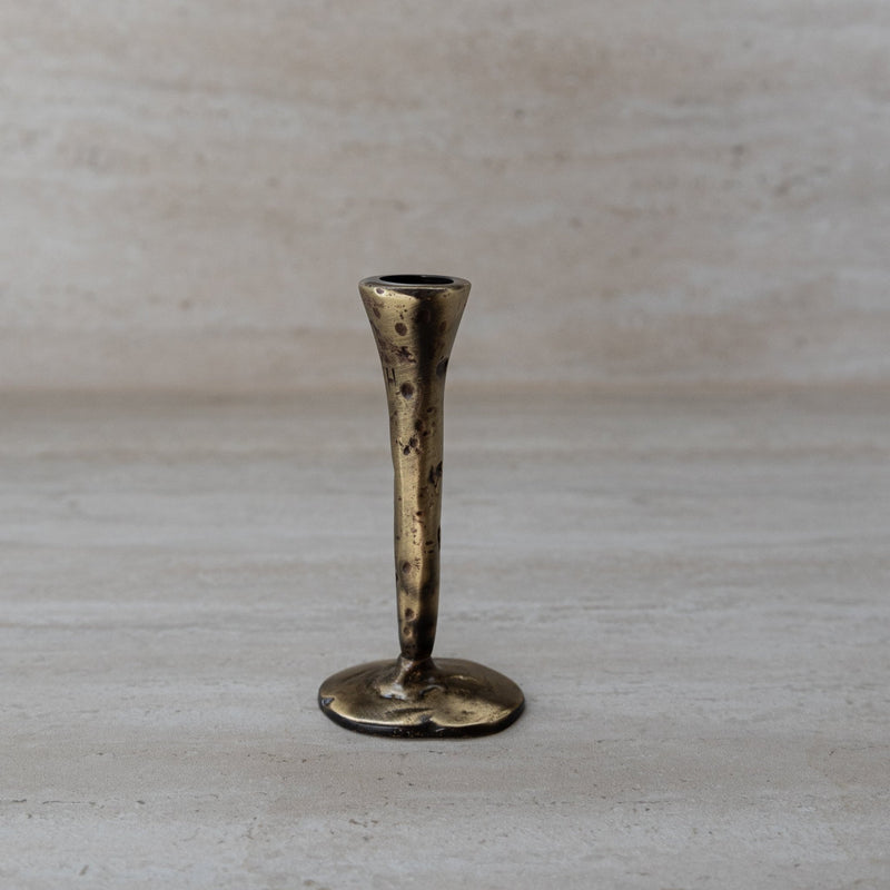 Antique Brass Large Candlesticks - Set of 3 - Lazy Sun