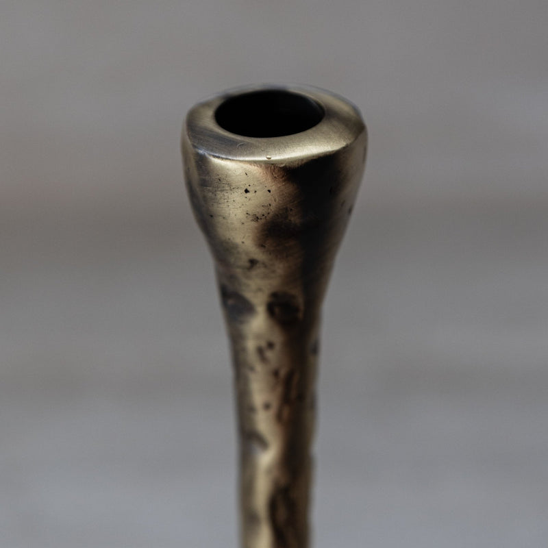 Antique Brass Large Candlesticks - Set of 3 - Lazy Sun