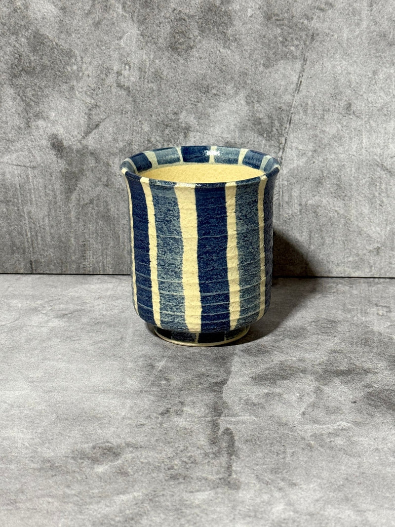 Aojukusa Blue Mino-yaki Yunomi - Japanese Teacup - Lazy Sun