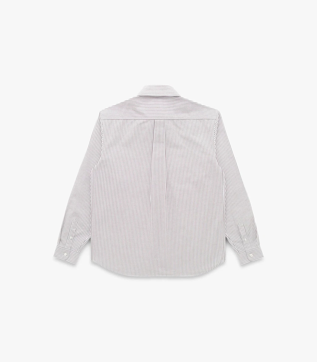 "Beefy" Cotton Oxford - Brown Stripe