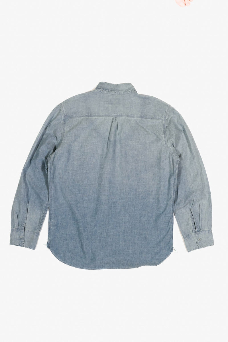 Chambray Workshirt - Sunfaded Indigo - Lazy Sun
