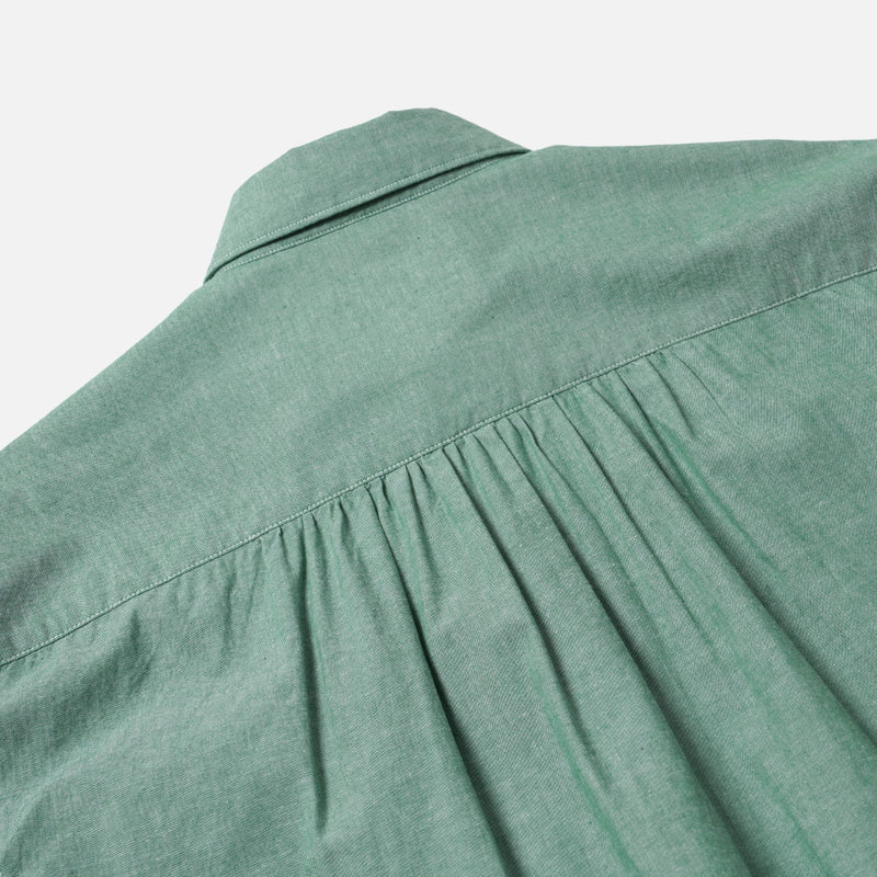 Cigarette Pocket Chambray Shirt - Green - Lazy Sun