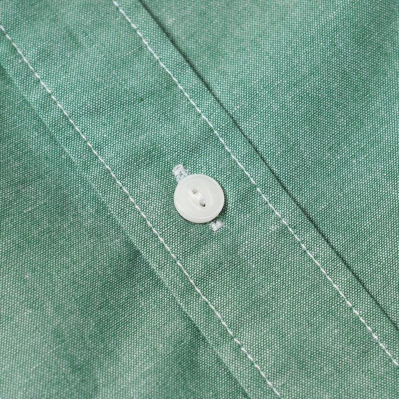 Cigarette Pocket Chambray Shirt - Green - Lazy Sun