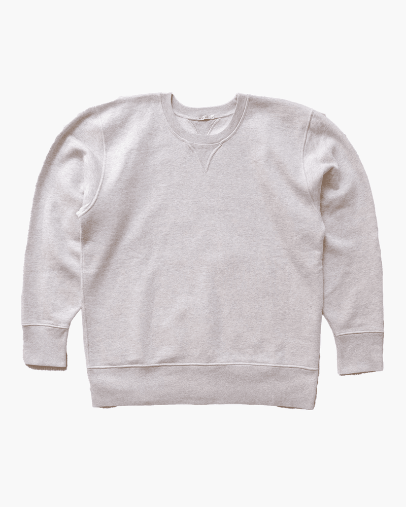 Cotton Crewneck Sweatshirt - Heather Grey - Lazy Sun