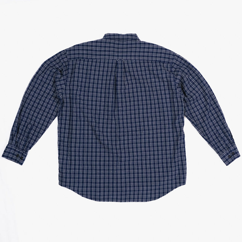 Cotton Seersucker Checked Shirt - Blue South - Lazy Sun