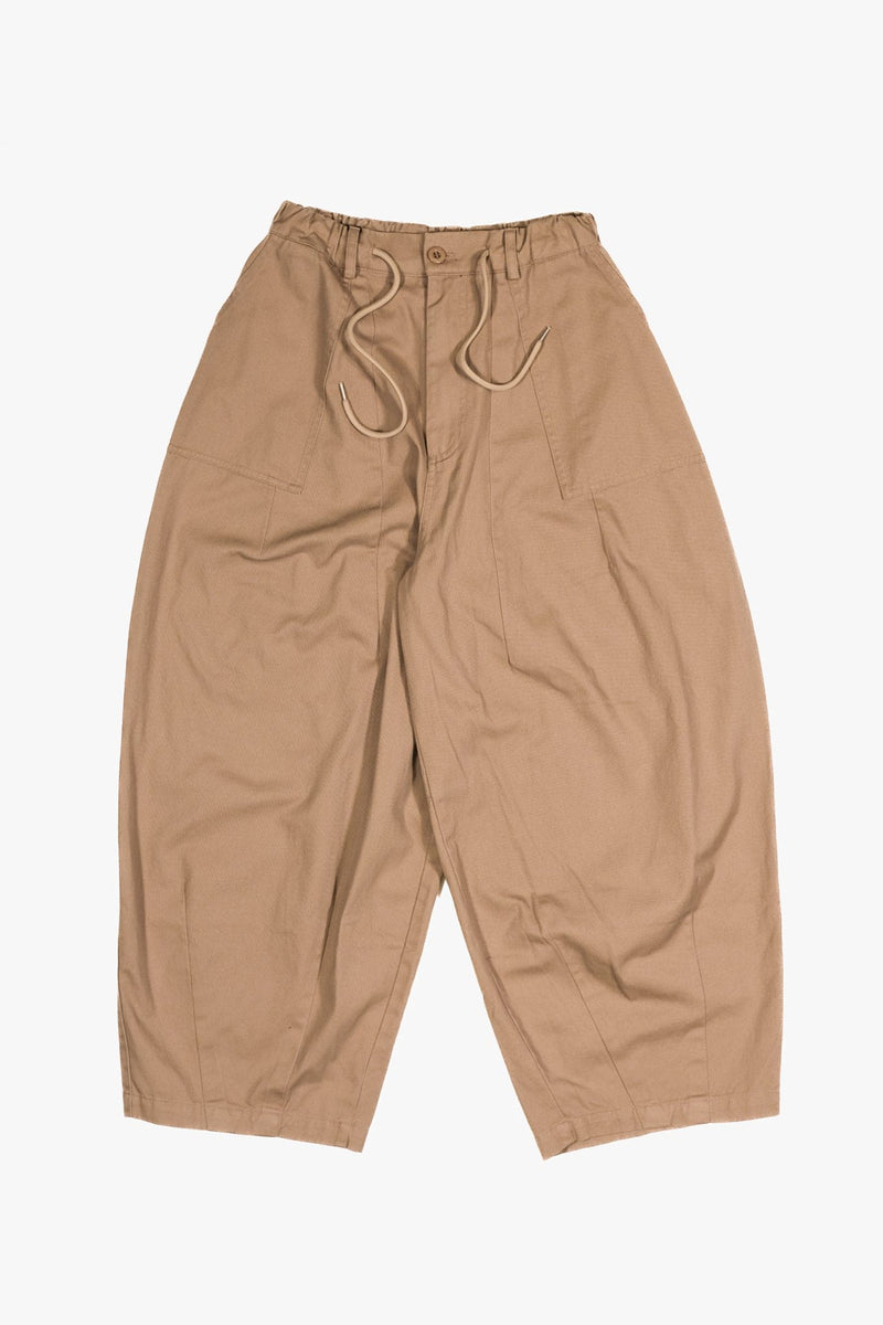 Cotton Twill Balloon Pants - Beige - Lazy Sun