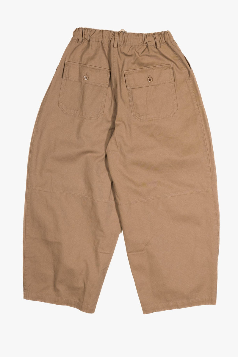 Cotton Twill Balloon Pants - Beige - Lazy Sun