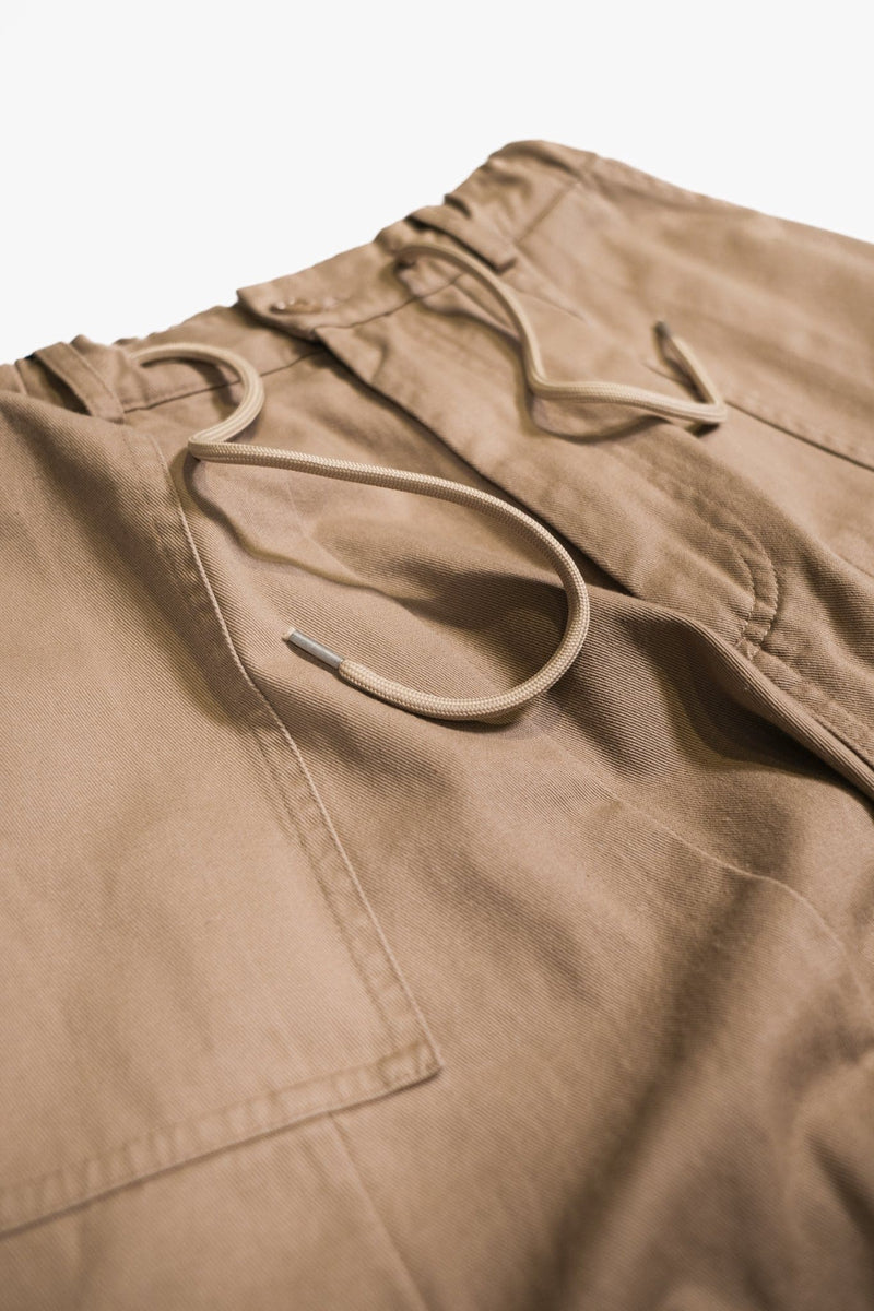 Cotton Twill Balloon Pants - Beige - Lazy Sun