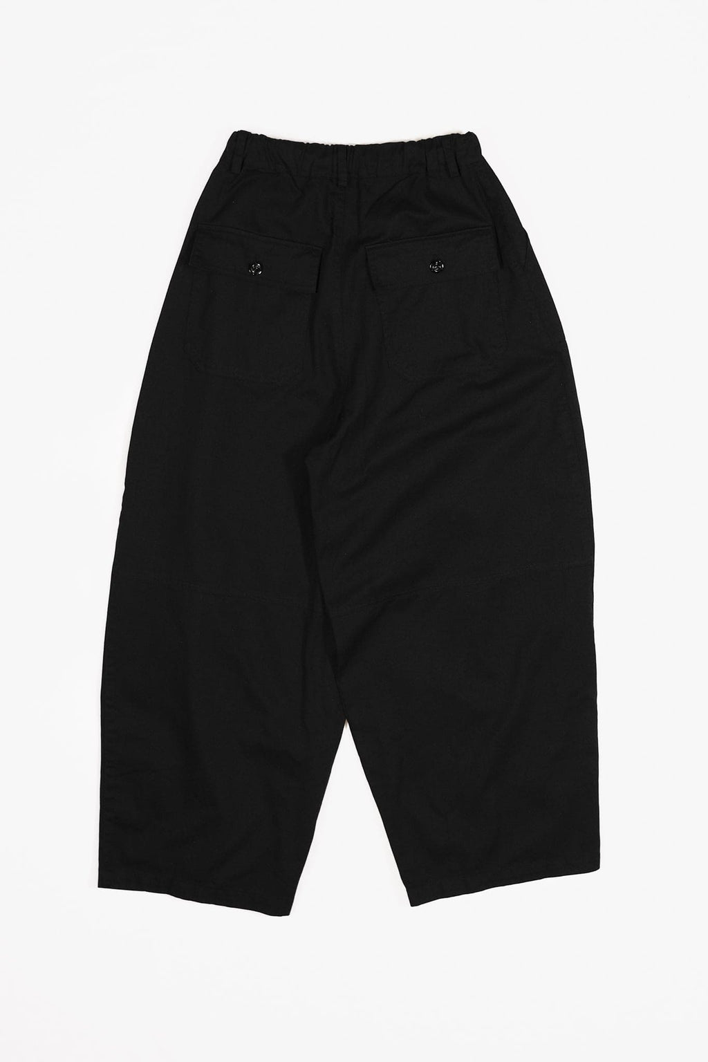 Cotton Twill Balloon Pants - Black