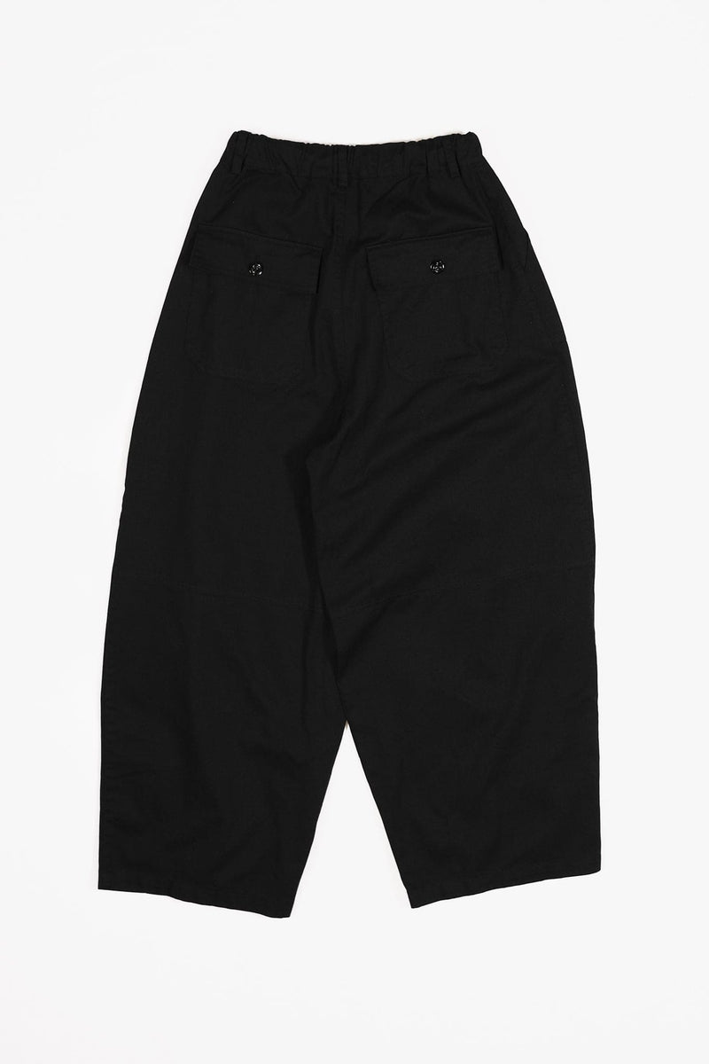 Cotton Twill Balloon Pants - Black - Lazy Sun