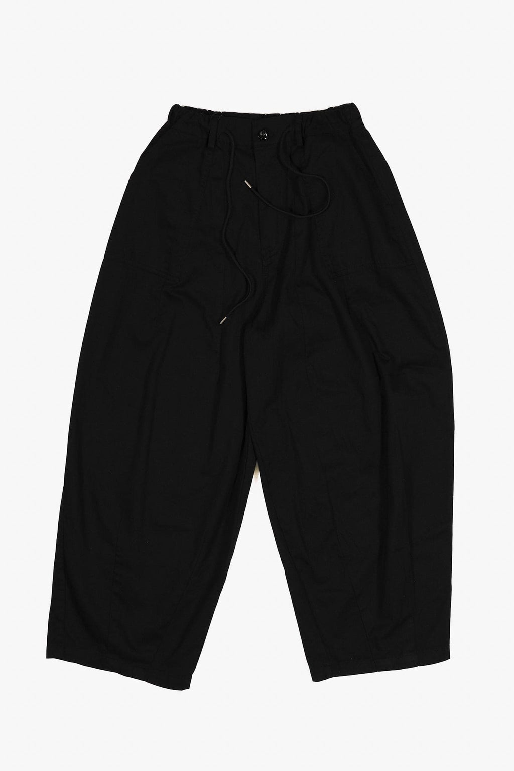 Cotton Twill Balloon Pants - Black