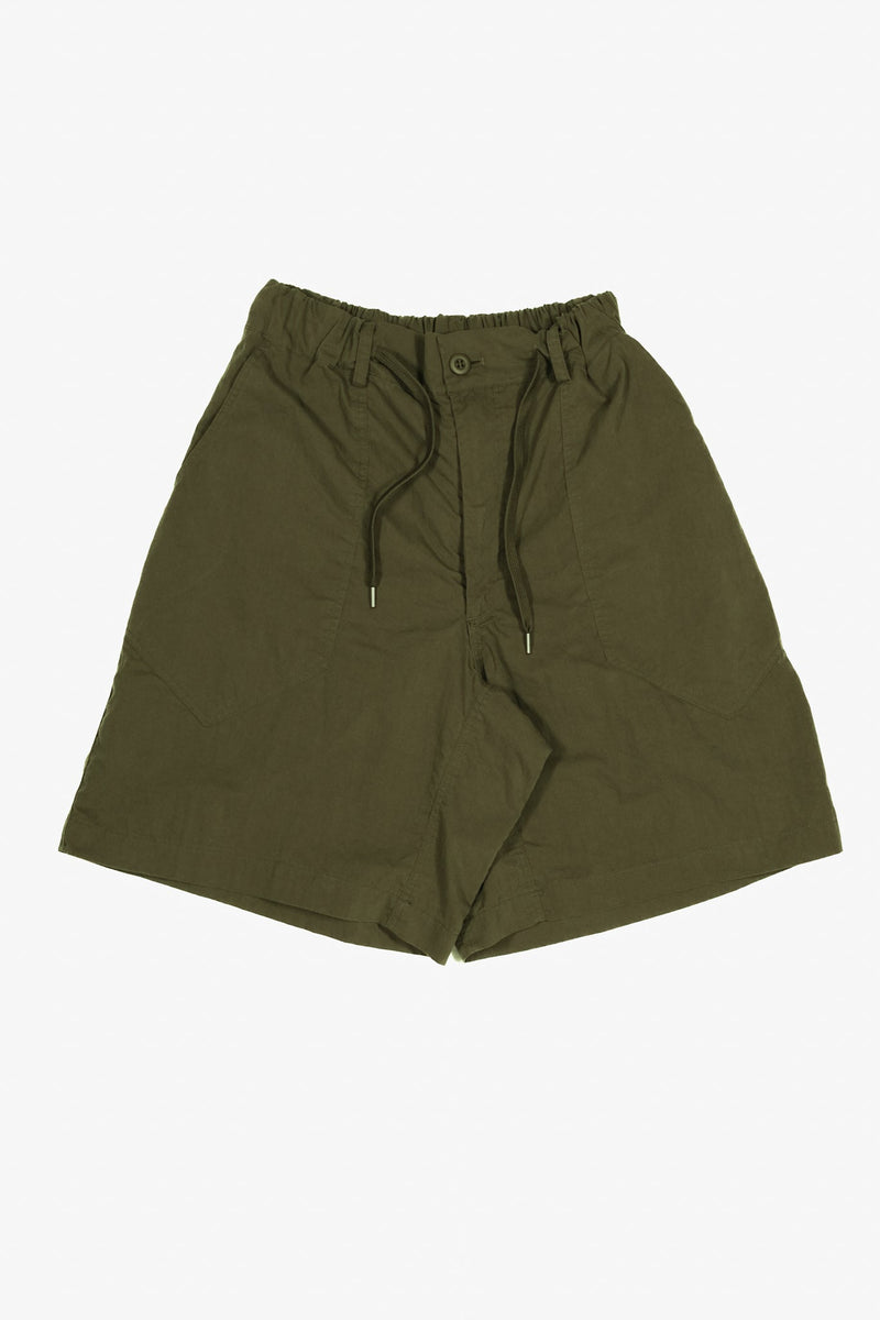 Cotton/Nylon Nib Fatigue Shorts - Olive - Lazy Sun