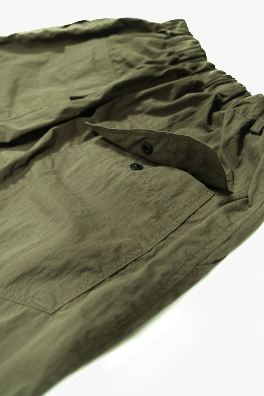 Cotton/Nylon Nib Fatigue Shorts - Olive