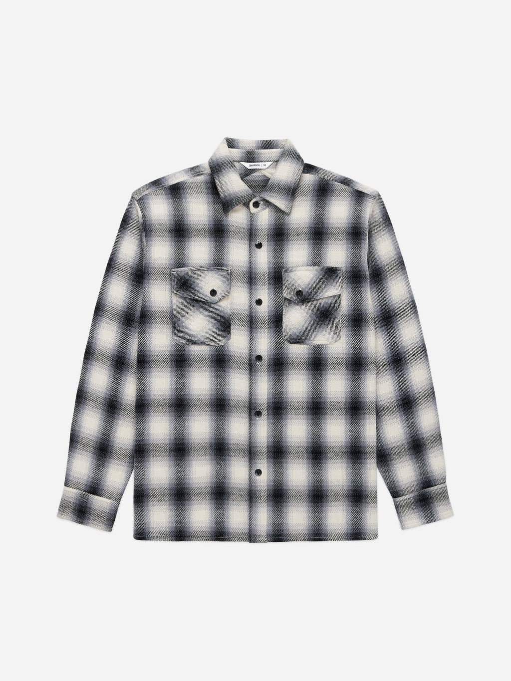 Crosscut Flannel - Cream/Black Plaid