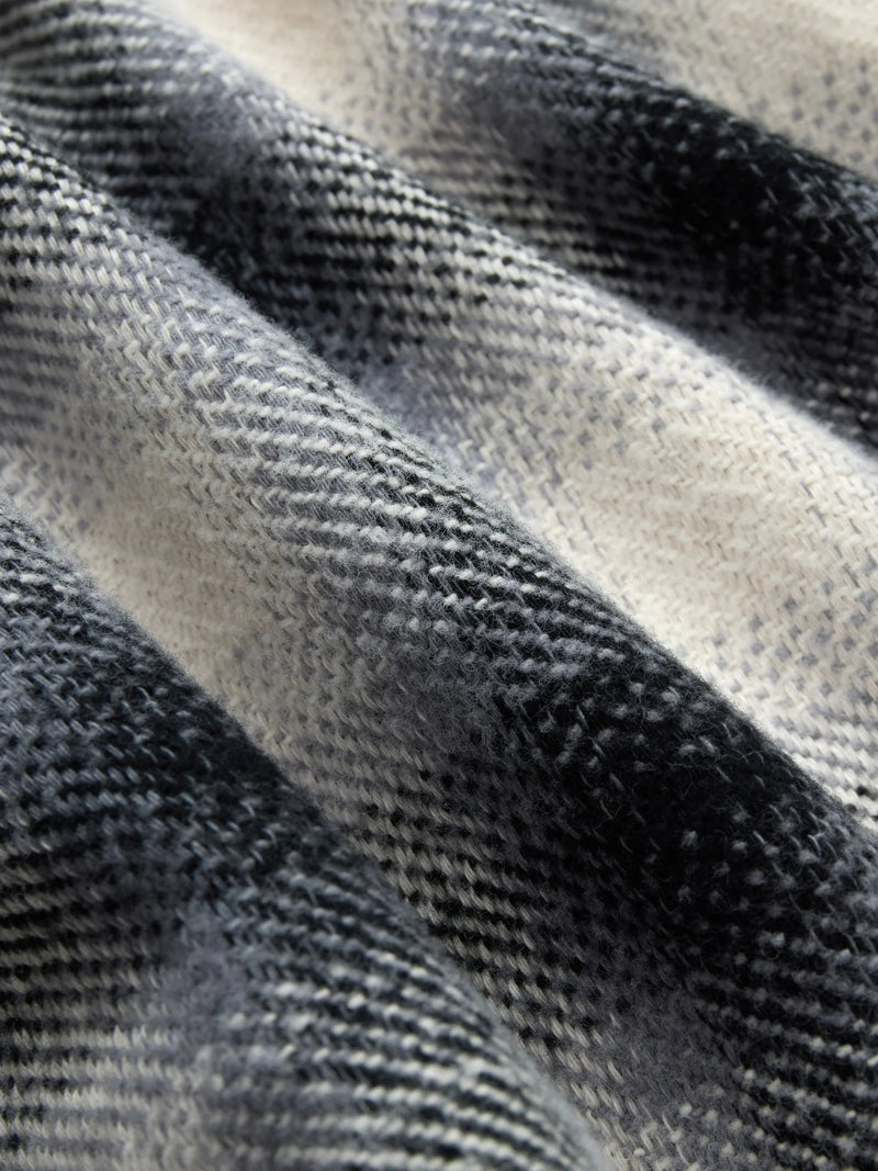 Crosscut Flannel - Cream/Black Plaid - Lazy Sun