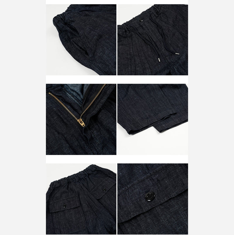 Denim Balloon Pants - Indigo - Lazy Sun