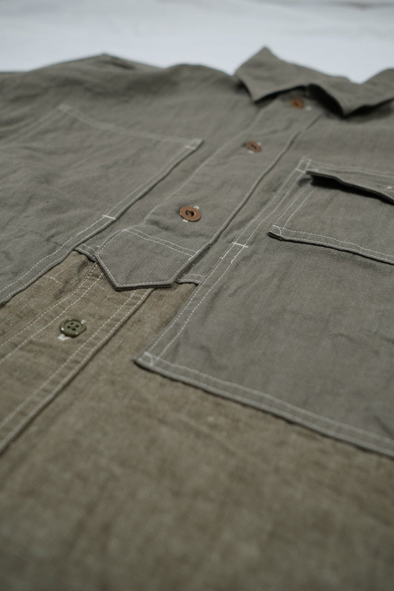 Denim Utility Shirt Type 2 - Green - Lazy Sun