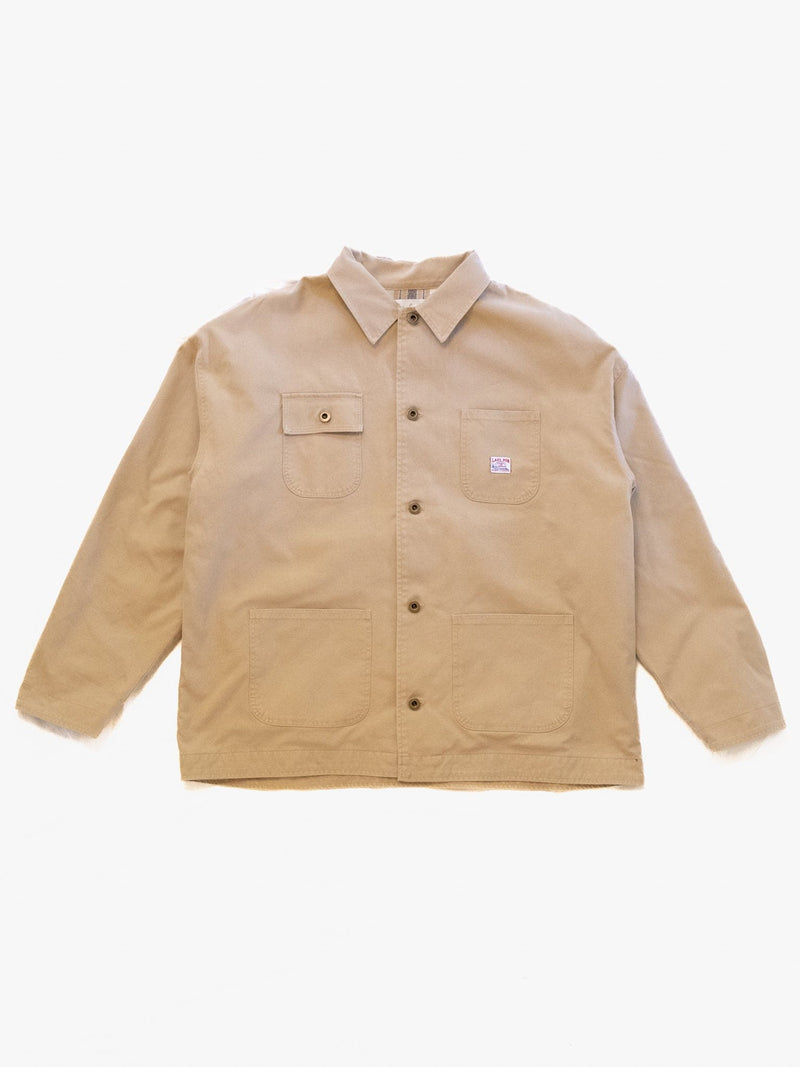 Flannel Lined Chore Coat - Washed Khaki - Lazy Sun