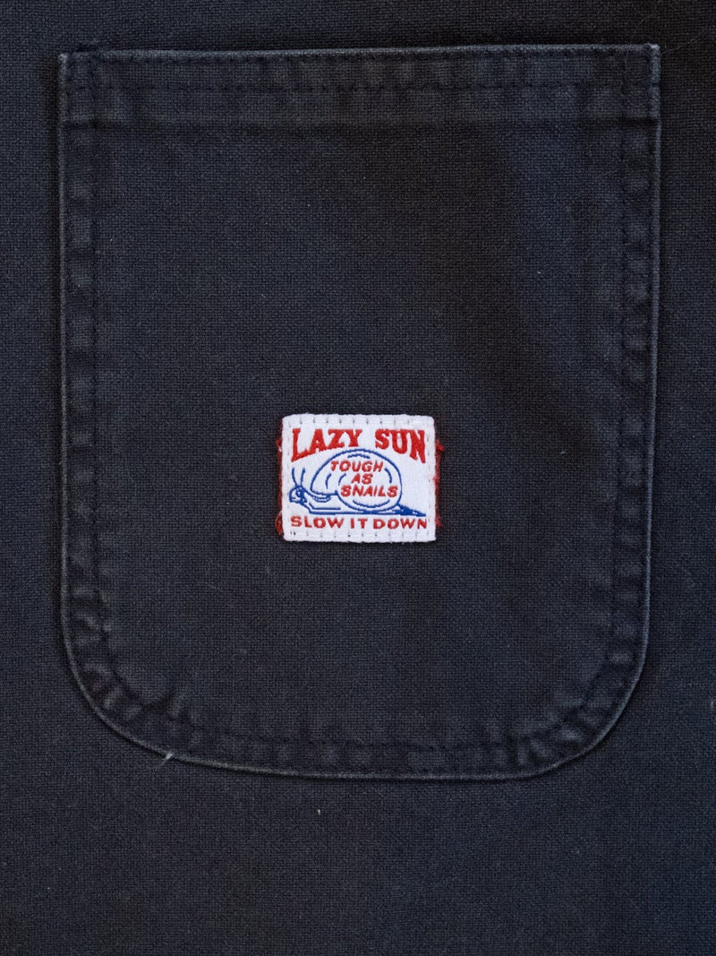 Flannel Lined Chore Coat - Washed Navy - Lazy Sun