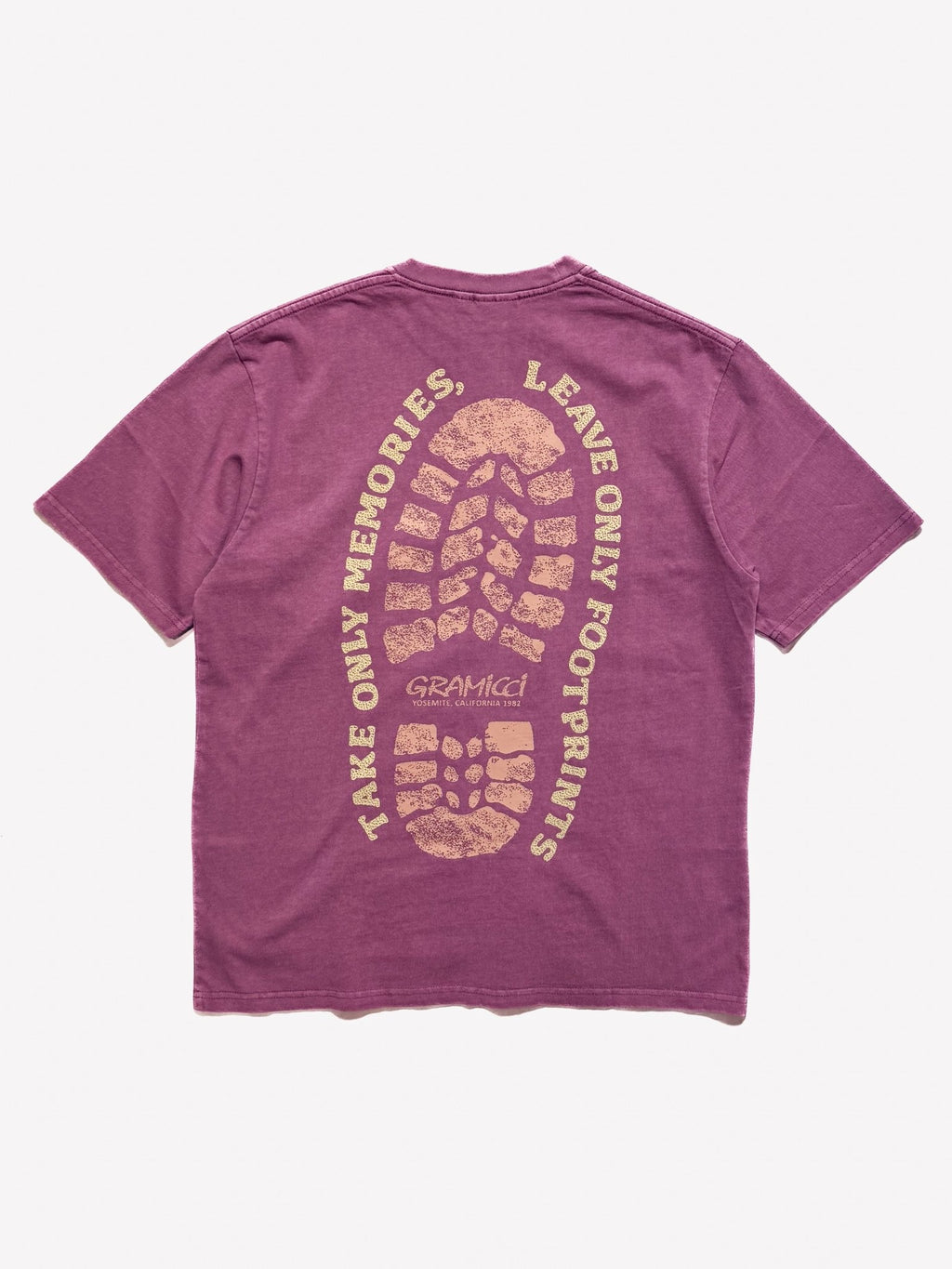 Footprints Tee Pigment Dyed - Red Pigment