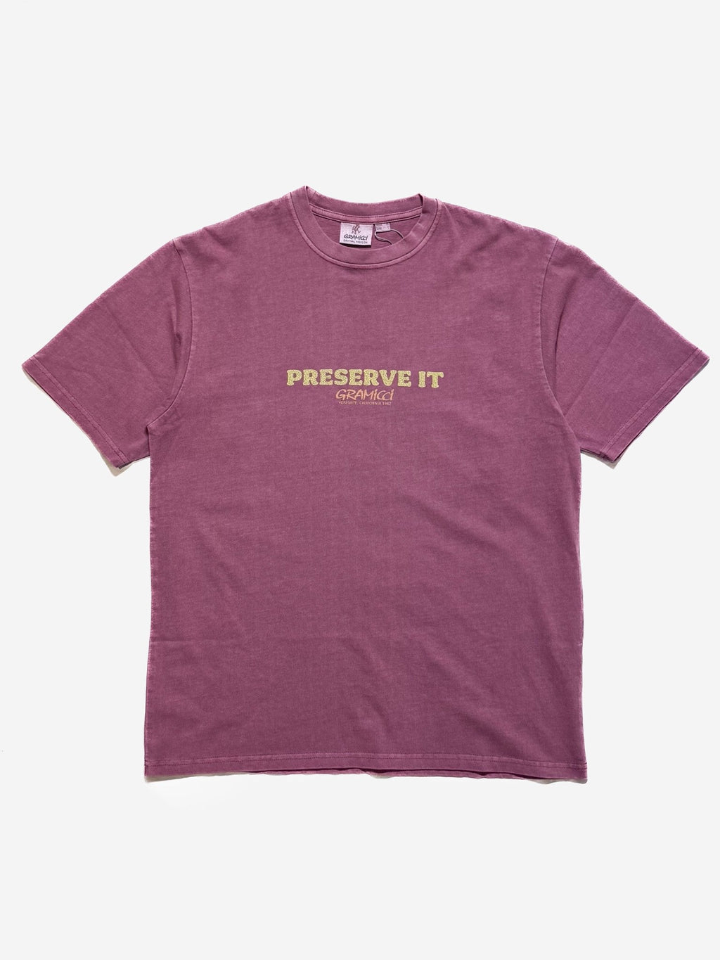 Footprints Tee Pigment Dyed - Red Pigment