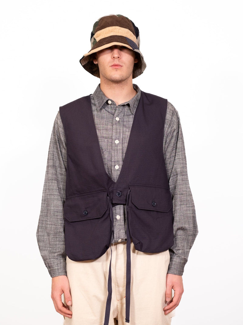 Fowl Vest-Dark Navy Cotton Ripstop - Lazy Sun