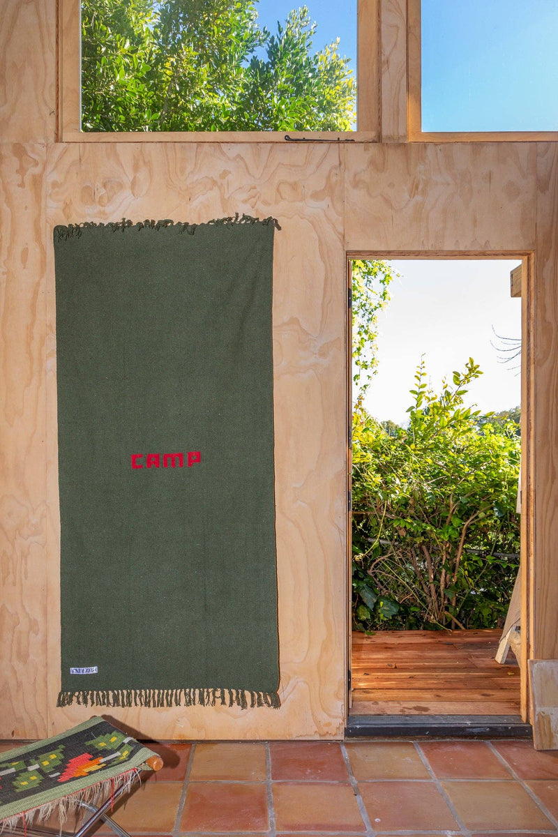 HANDLOOMED RECYCLE YARN CAMP RUG - Lazy Sun