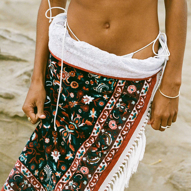 Haven Beach Towel - Burgundy - Lazy Sun