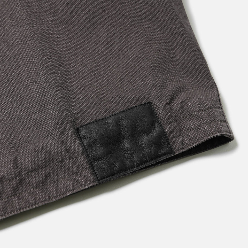 Heavy Canvas Destroyed Work Jacket - Mud