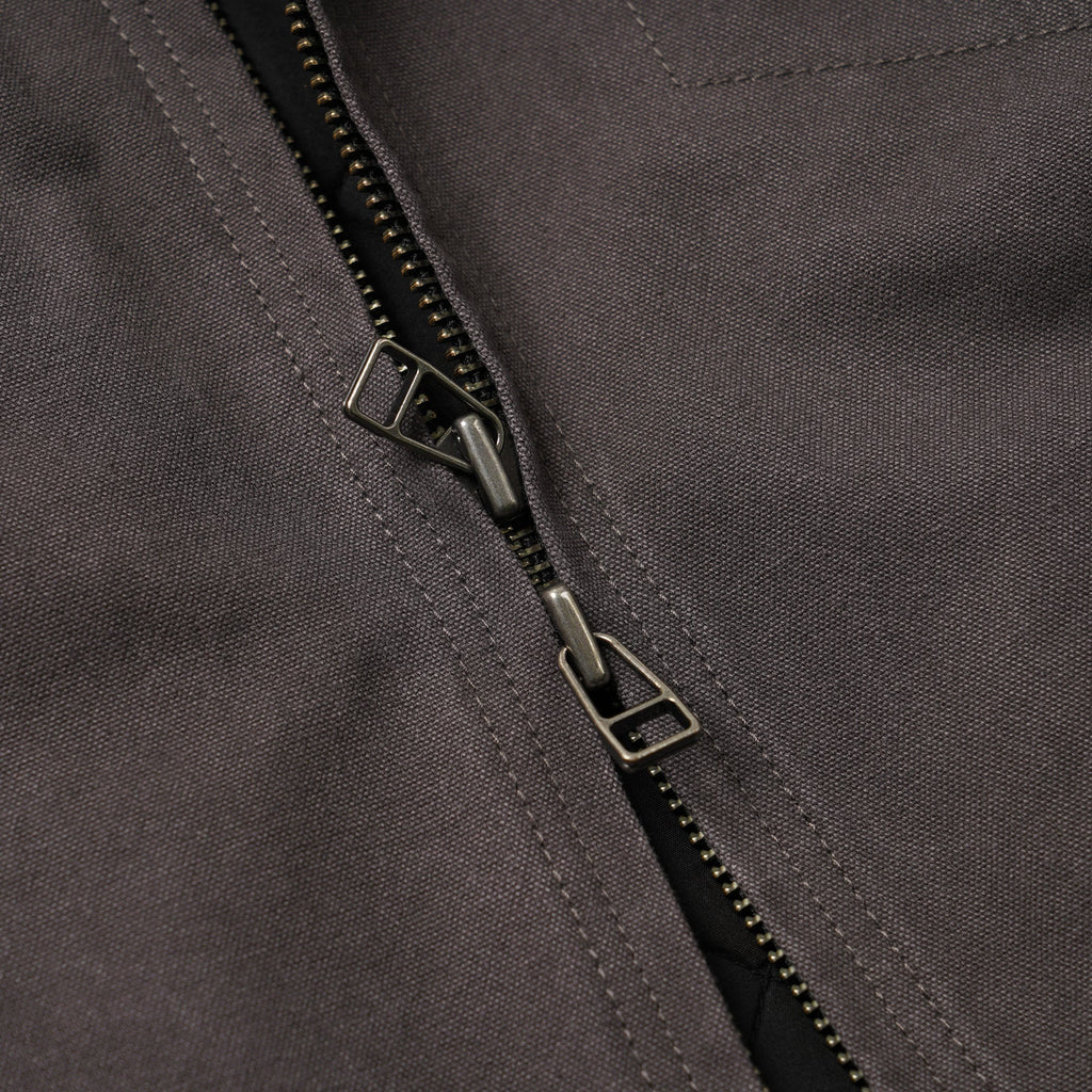 Heavy Canvas Destroyed Work Jacket - Mud