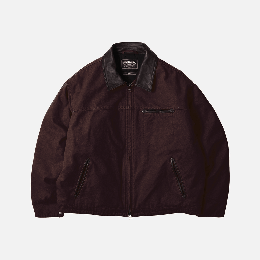 Heavy Canvas Destroyed Work Jacket - Mud